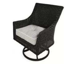 Linen-Gray 4-Piece Outdoor Wicker Chair Cushion Set -Outdoor Decor Sales 810525532 3