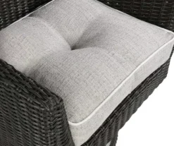 Linen-Gray 4-Piece Outdoor Wicker Chair Cushion Set -Outdoor Decor Sales 810525532 5