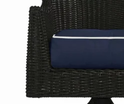 Navy Blue 4-Piece Outdoor Wicker Chair Cushion Set -Outdoor Decor Sales 810525533 4