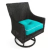 Turquoise 4-Piece Outdoor Wicker Chair Cushion Set -Outdoor Decor Sales 810525534 1