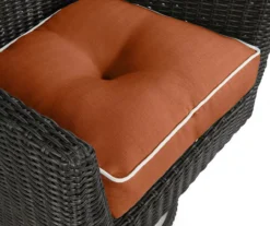 Burnt Orange 4-Piece Outdoor Wicker Chair Cushion Set -Outdoor Decor Sales 810525535 5