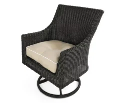 Linen 4-Piece Outdoor Wicker Chair Cushion Set -Outdoor Decor Sales 810525536 3
