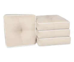 Linen 4-Piece Outdoor Wicker Chair Cushion Set -Outdoor Decor Sales 810525536 6