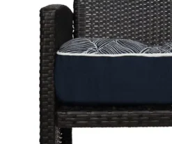 Navy Blue Banana Leaf Outdoor Chair & Settee Cushion Set -Outdoor Decor Sales 810525537 6