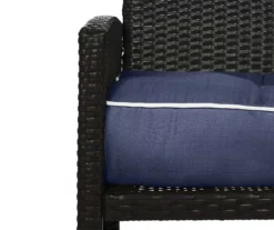 Navy Blue 3-Piece Outdoor Wicker Cushion Set 16 Navy Blue 3-Piece Outdoor Wicker Cushion Set -Outdoor Decor Sales 810525538 4
