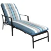 Captain's Blue Stripe Reversible Outdoor Chaise Cushion -Outdoor Decor Sales 810525541 1