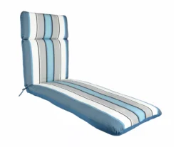 Captain's Blue Stripe Reversible Outdoor Chaise Cushion -Outdoor Decor Sales 810525541 5