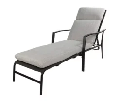 Linen-Gray Outdoor Chaise Cushion -Outdoor Decor Sales 810525542 3
