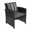Natural Gray Stripe 4-Piece Reversible Deluxe Outdoor Chair Cushion Set -Outdoor Decor Sales 810525548 1