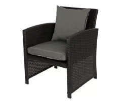 Natural Gray Stripe 4-Piece Reversible Deluxe Outdoor Chair Cushion Set -Outdoor Decor Sales 810525548 4