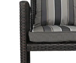 Natural Gray Stripe 4-Piece Reversible Deluxe Outdoor Chair Cushion Set -Outdoor Decor Sales 810525548 5