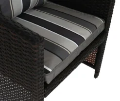 Natural Gray Stripe 4-Piece Reversible Deluxe Outdoor Chair Cushion Set -Outdoor Decor Sales 810525548 6