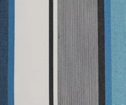 Captain's Blue Stripe 4-Piece Reversible Deluxe Outdoor Cushion Set -Outdoor Decor Sales 810525549 6