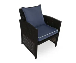 Navy Blue 4-Piece Deluxe Outdoor Chair Cushion Set -Outdoor Decor Sales 810525551 3