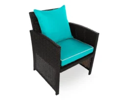 Turquoise 4-Piece Deluxe Outdoor Chair Cushion Set -Outdoor Decor Sales 810525552 3