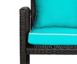 Turquoise 4-Piece Deluxe Outdoor Chair Cushion Set -Outdoor Decor Sales 810525552 4