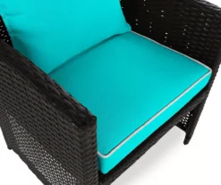 Turquoise 4-Piece Deluxe Outdoor Chair Cushion Set -Outdoor Decor Sales 810525552 7