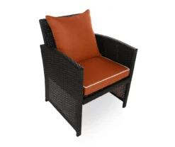 Burnt Orange 4-Piece Deluxe Outdoor Chair Cushion Set -Outdoor Decor Sales 810525553 3