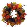 24" Pumpkin, Pinecone & Leaf Wreath -Outdoor Decor Sales 810526491