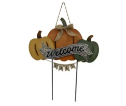 "Welcome Fall" Pumpkin Trio Yard Stake