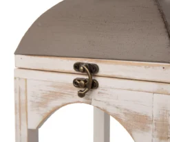 Whitewash Open Frame 2-Piece Candle Lantern Set -Outdoor Decor Sales 810528357 3