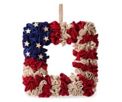 Americana Square Fabric Wreath