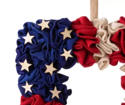 Americana Square Fabric Wreath -Outdoor Decor Sales 810529868 3
