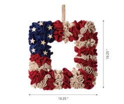 Americana Square Fabric Wreath -Outdoor Decor Sales 810529868 5