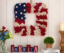 Americana Square Fabric Wreath -Outdoor Decor Sales 810529868 6