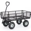 4 Cu. Ft. Black 4-Wheel Steel Mesh Utility Garden Cart 1 4 Cu. Ft. Black 4-Wheel Steel Mesh Utility Garden Cart -Outdoor Decor Sales 810537282