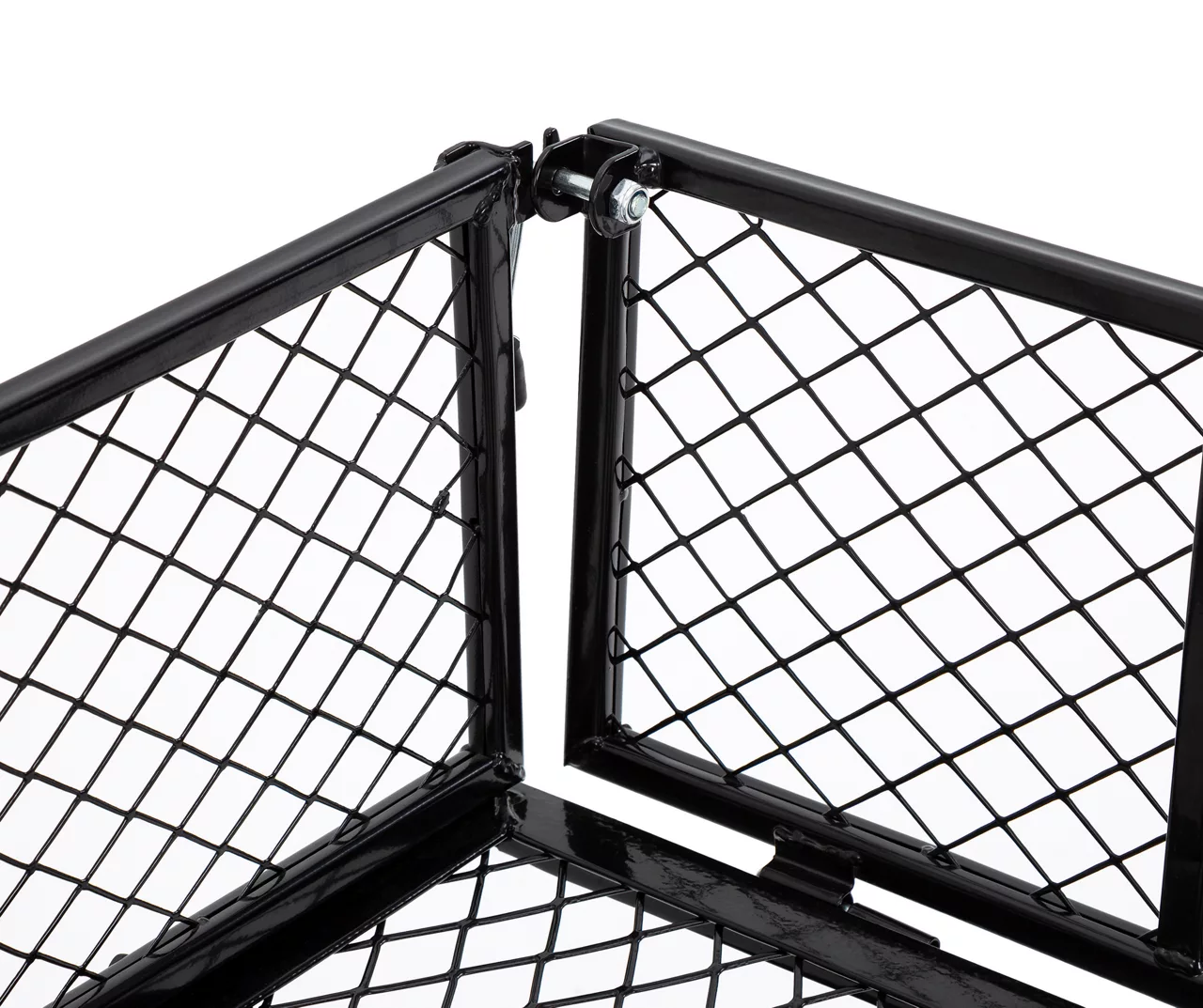 4 Cu. Ft. Black 4-Wheel Steel Mesh Utility Garden Cart 7 4 Cu. Ft. Black 4-Wheel Steel Mesh Utility Garden Cart - Image 5