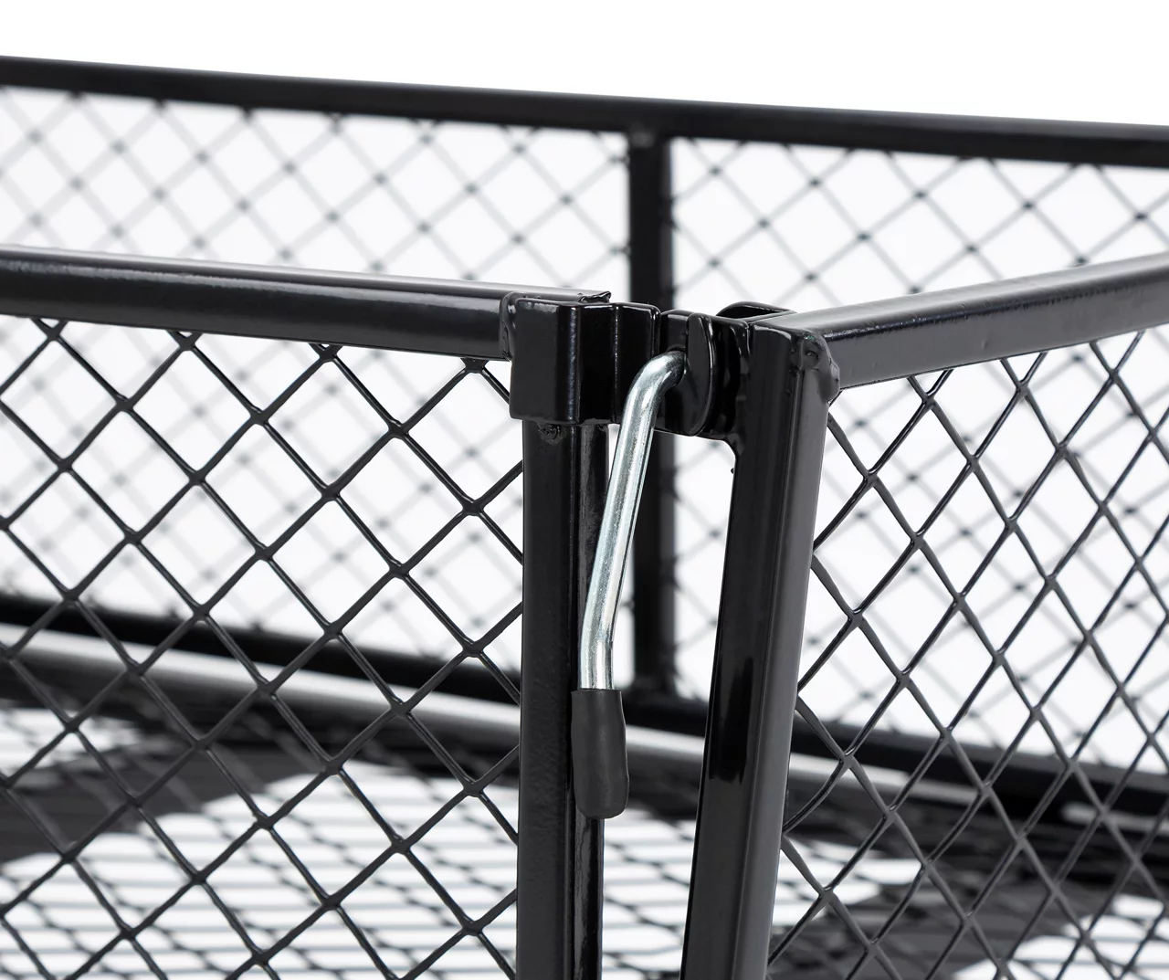 4 Cu. Ft. Black 4-Wheel Steel Mesh Utility Garden Cart 8 4 Cu. Ft. Black 4-Wheel Steel Mesh Utility Garden Cart - Image 6