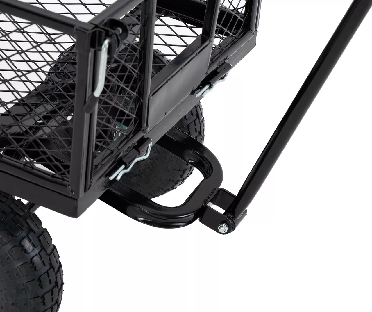 4 Cu. Ft. Black 4-Wheel Steel Mesh Utility Garden Cart 11 4 Cu. Ft. Black 4-Wheel Steel Mesh Utility Garden Cart - Image 9