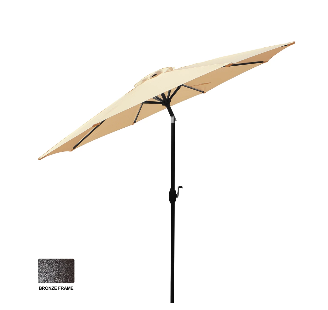 9' Beige Breeze Tilt Market Patio Umbrella 4 9' Beige Breeze Tilt Market Patio Umbrella - Image 2
