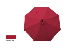9' Hibiscus Red Tilt Market Patio Umbrella -Outdoor Decor Sales 810540696 2