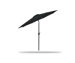 9' Raven Black Tilt Market Patio Umbrella