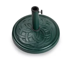 Gaelen Green Round Scrollwork Umbrella Base