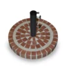 Brick Mosaic Round Cement & Ceramic Umbrella Base -Outdoor Decor Sales 810540716