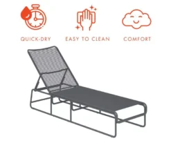 Nyla Charcoal Adjustable Wicker Chaise Patio Lounge -Outdoor Decor Sales 810541218 4