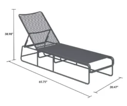 Nyla Charcoal Adjustable Wicker Chaise Patio Lounge -Outdoor Decor Sales 810541218 6