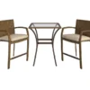 Lakewood Ranch Brown 3-Piece Wicker High Top Bistro Patio Furniture Set -Outdoor Decor Sales 810541486 1