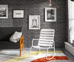 Roberta White Patio Rocking Chair -Outdoor Decor Sales 810541497 2