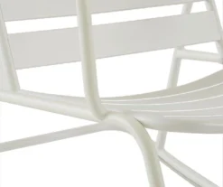 Roberta White Patio Rocking Chair -Outdoor Decor Sales 810541497 5