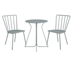 Heidi Light Gray 3-Piece Bistro Patio Furniture Set -Outdoor Decor Sales 810541505 6 1