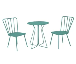 Heidi Turquoise 3-Piece Bistro Patio Furniture Set -Outdoor Decor Sales 810541506 3