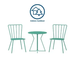 Heidi Turquoise 3-Piece Bistro Patio Furniture Set -Outdoor Decor Sales 810541506 4