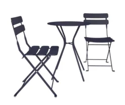 COSCO Outdoor Living Navy 3-Piece Folding Patio Seating Set -Outdoor Decor Sales 810541509 3