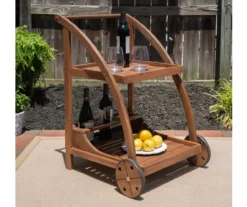 Flint Acorn 2-Shelf Rolling Patio Trolley Cart -Outdoor Decor Sales 810541696 1