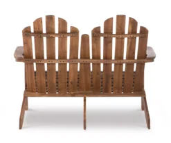 Flint Acorn Wood Patio Adirondack Double Bench -Outdoor Decor Sales 810541697 A2 5