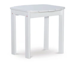 Flint White Wood Patio Adirondack End Table